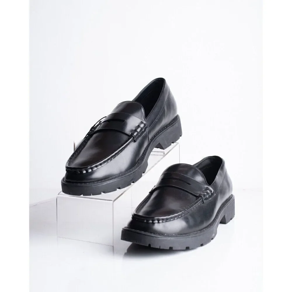 Zara Mens Ortholite Faux Leather Penny Loafers Black US 12 EU 45 2612/320 NWT